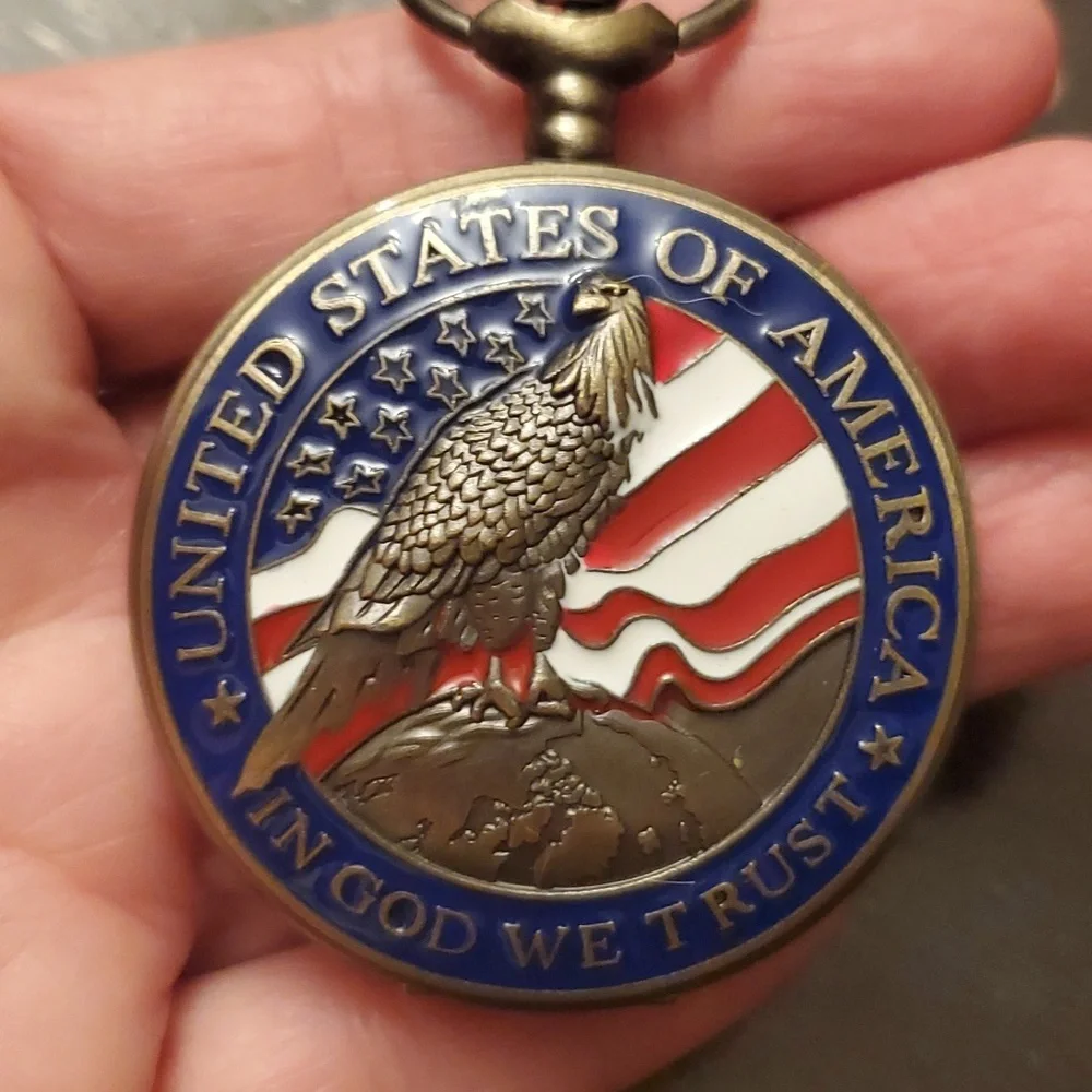 Mens patriotic pocket watch ⌚️ 👌